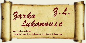 Žarko Lukanović vizit kartica